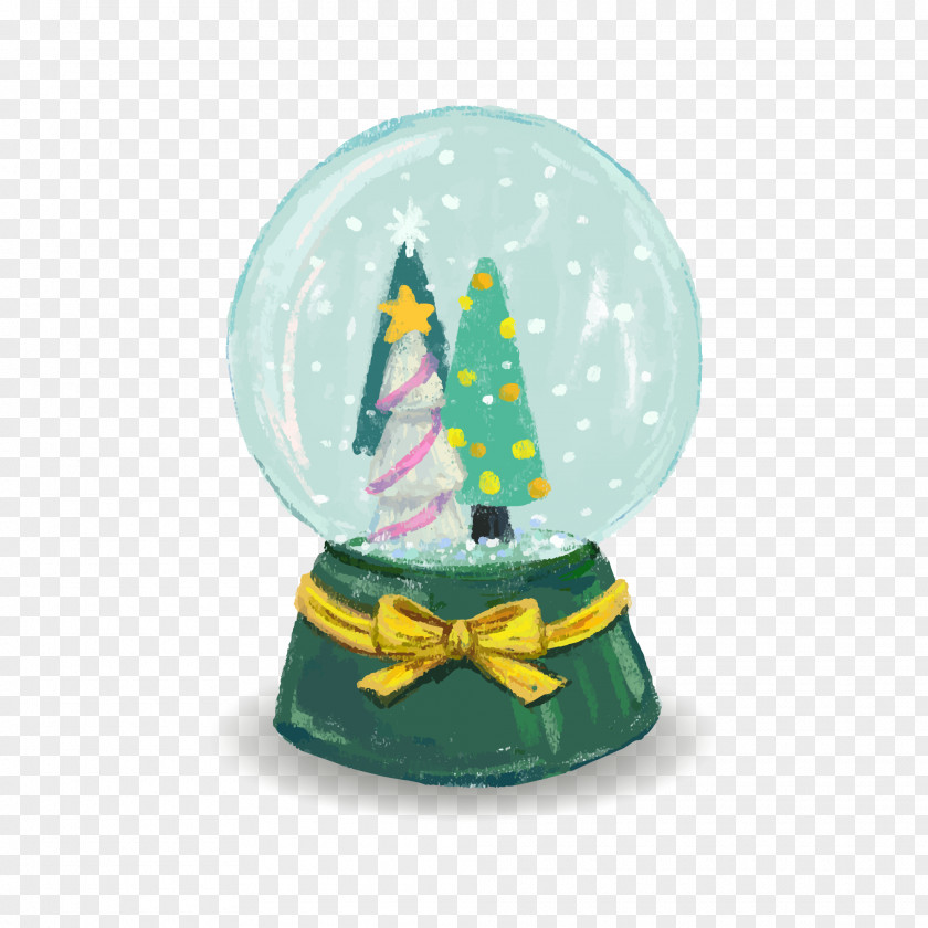 Vector Christmas Crystal Ball Ornament PNG