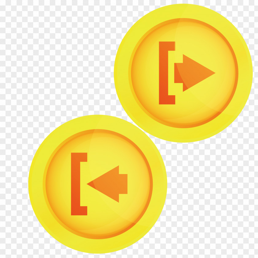 Yellow Button Download PNG