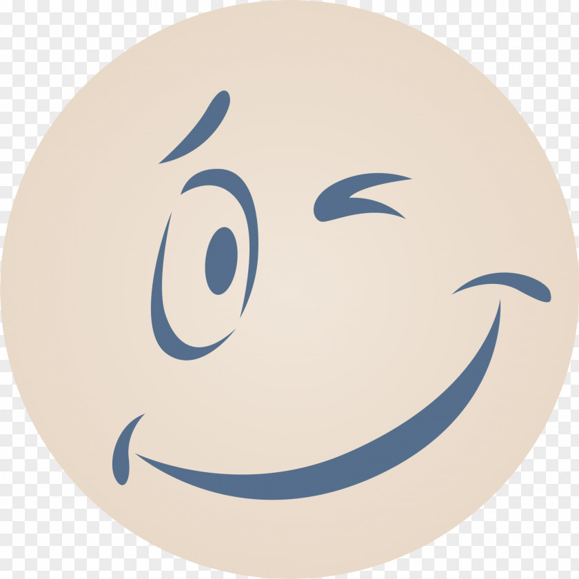 Beige Cartoon Smiley Face Clip Art PNG