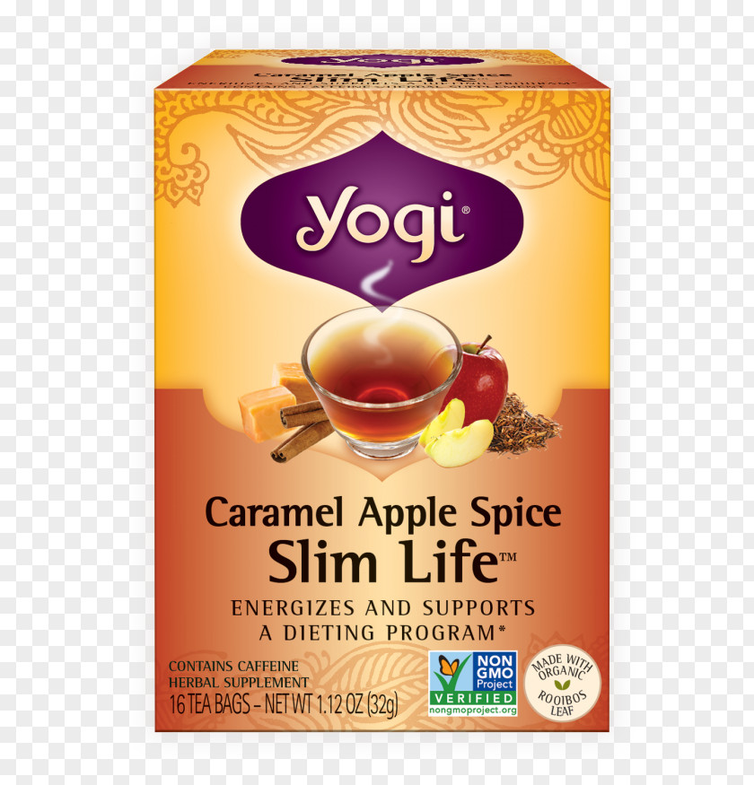 Caramel Brands Green Tea Yogi Bag Detoxification PNG