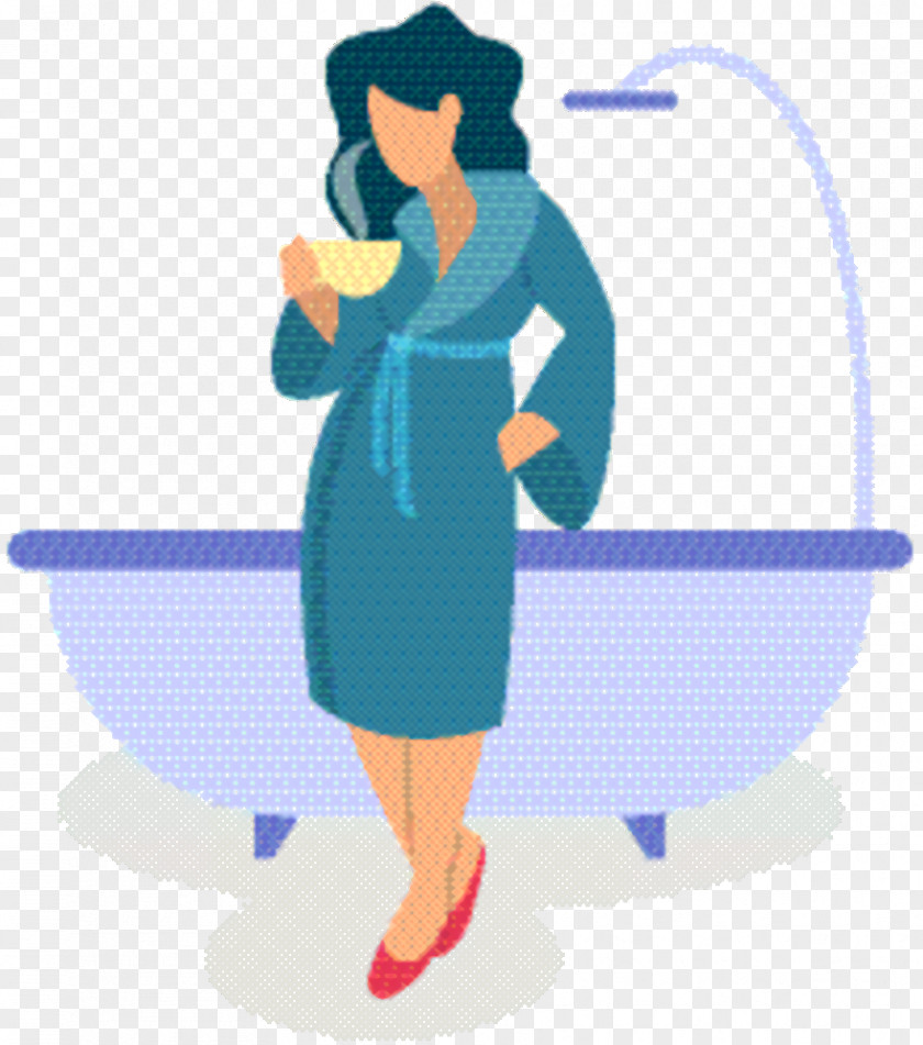 Cleanliness Housekeeper Line Cartoon PNG