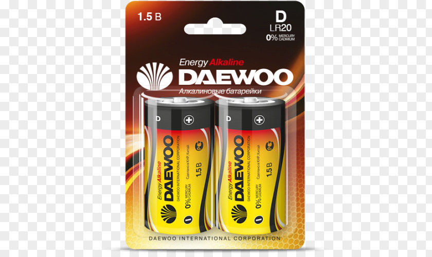 Daewoo Electric Battery D Alkaline Nine-volt PNG