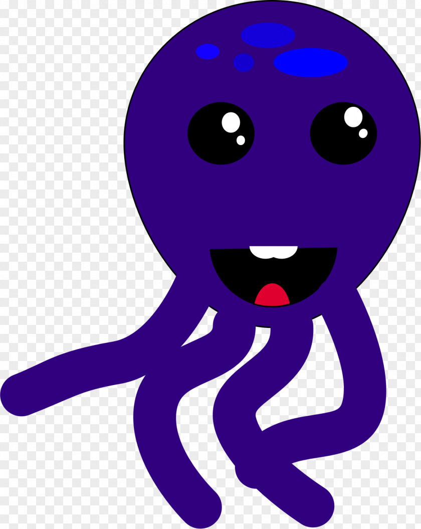 Octapus Octopus Purple Violet Smiley Clip Art PNG