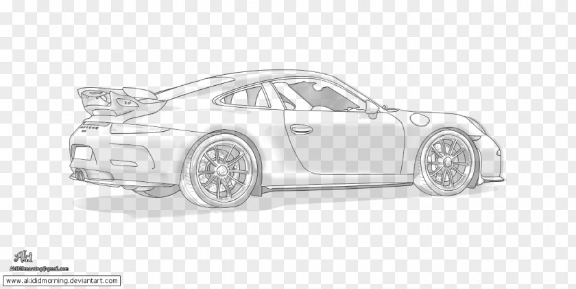 Sports Car Porsche 911 GT3 Art PNG
