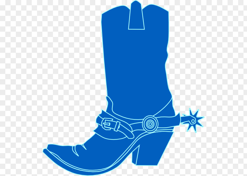 With A Blue Hat 'n' Boots Cowboy Boot PNG