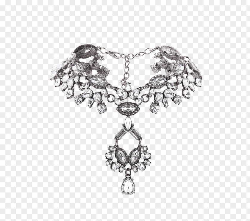 Jewelry Rhinestone Necklace Choker Earring Jewellery Collar PNG