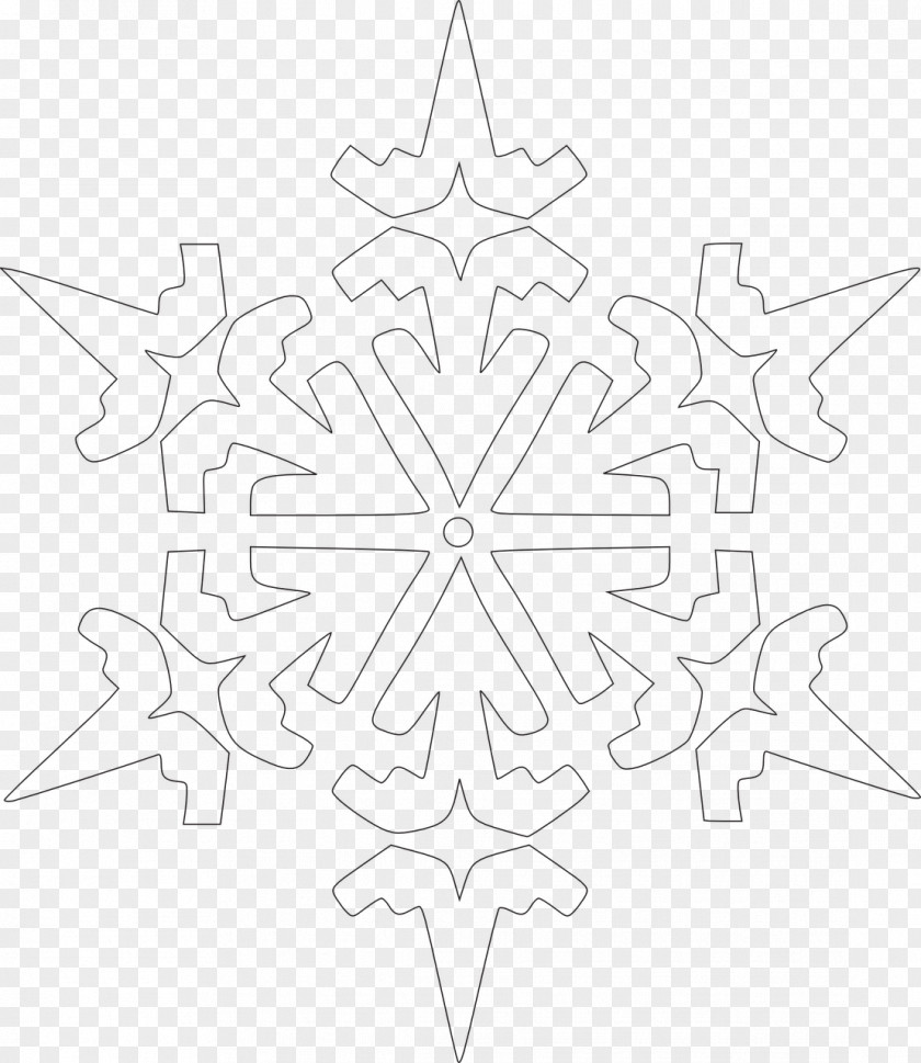 Winter Snow Symmetry Point Leaf Line Art Angle PNG