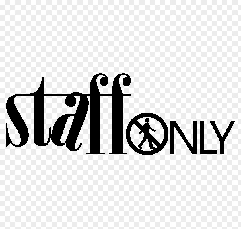Staff Only Logo Brand Font PNG