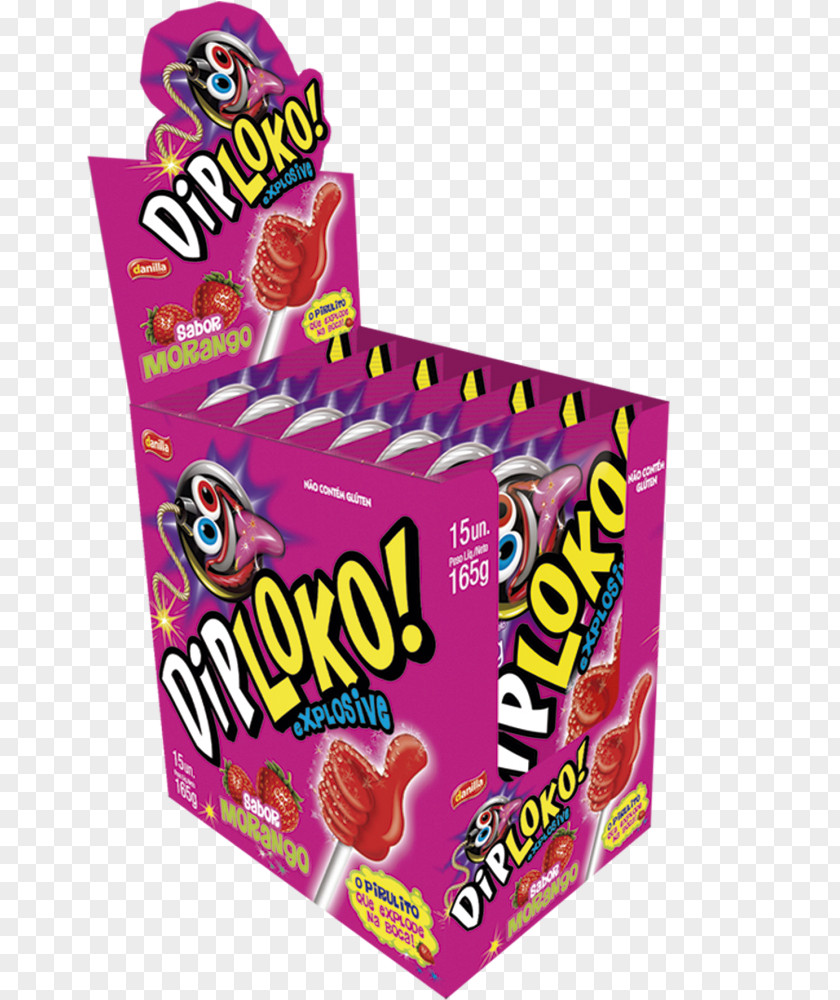 Lollipop Candy Food Pirulito Dip Loko Booom 11 G Chewing Gum PNG