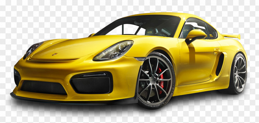 Porsche Cayman GT4 Yellow Car 2016 European Series 918 Spyder PNG