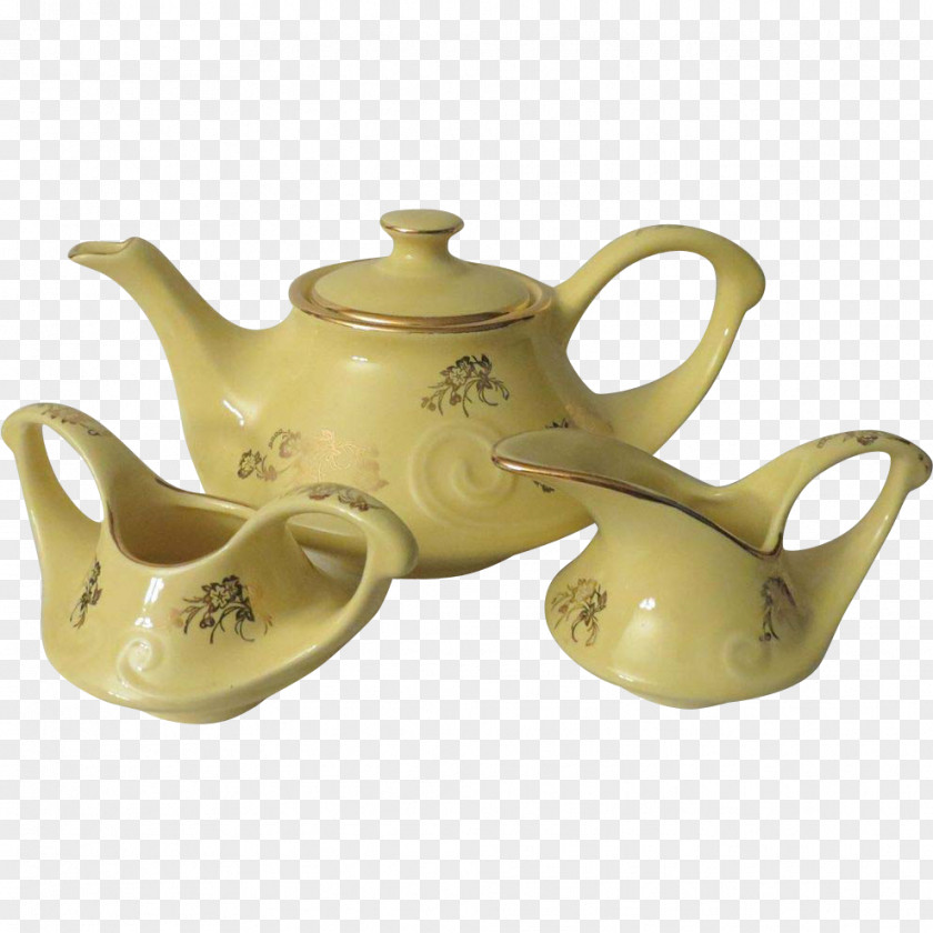 Tea Teapot Set Creamer Pottery PNG
