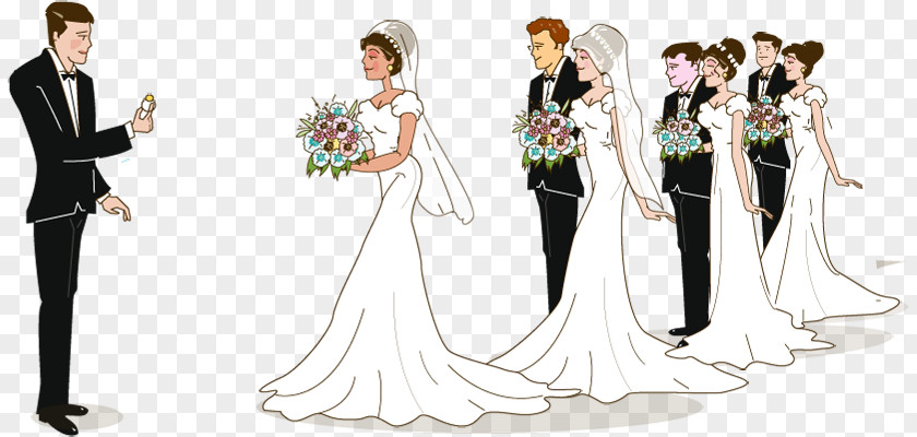 Couple Jumping The Broom Wedding Dress Bridegroom Marriage PNG