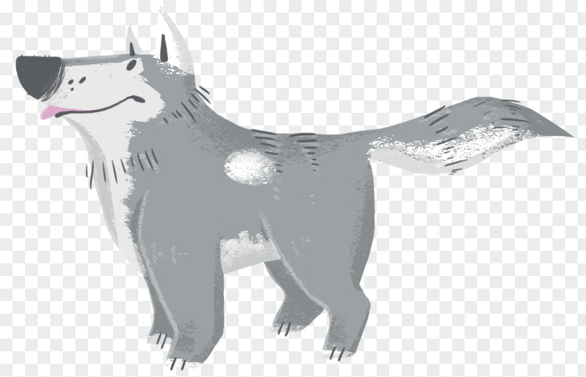 Husky Drawing Gray Wolf Fauna Fur Snout Cartoon PNG