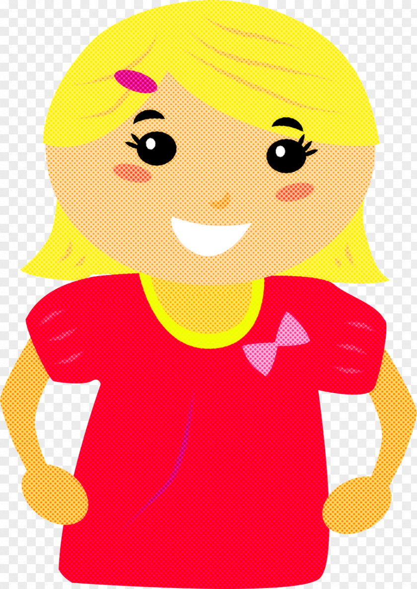 Cartoon Yellow Finger Child Smile PNG