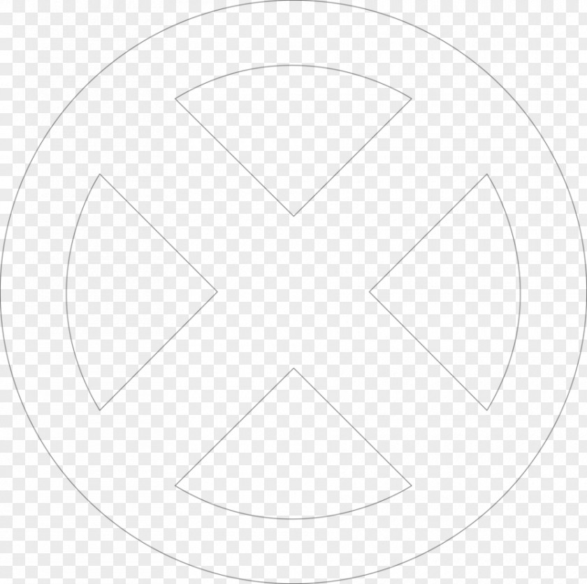 X-men Circle Symbol White Angle PNG
