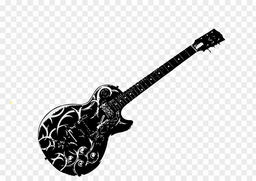 Painted Electric Guitar Vector Ukulele Acoustic PNG