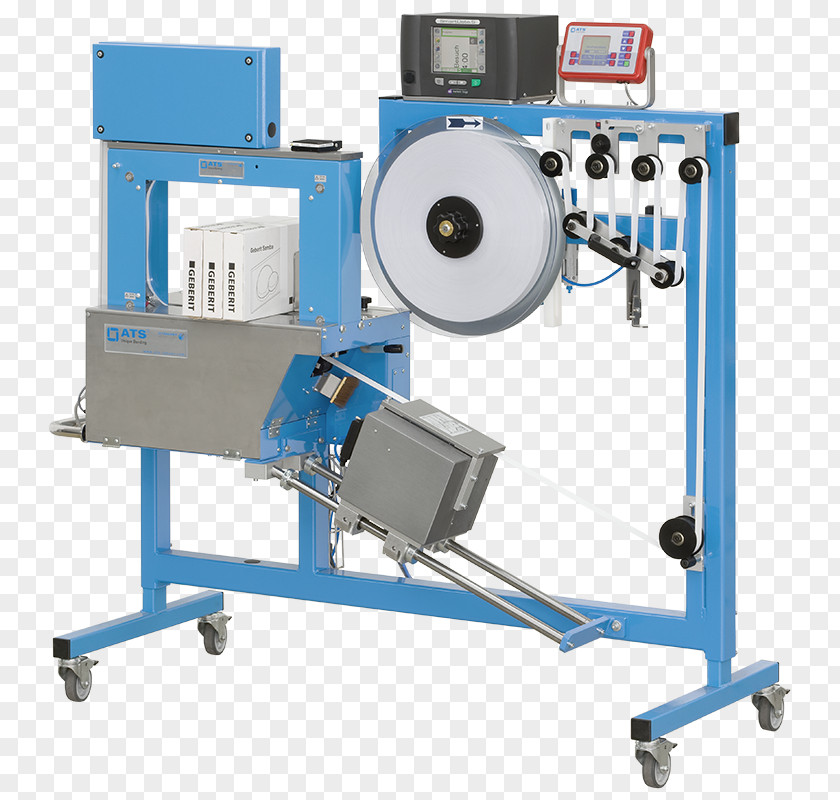 Paper Strapping Packaging And Labeling Banderolieren Machine PNG