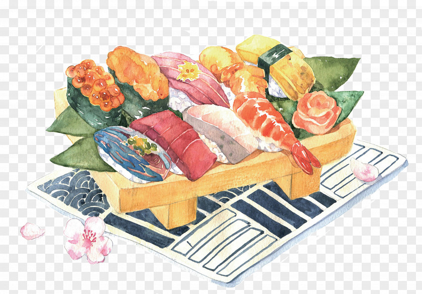 Sushi Asian Cuisine Japanese Poster PNG