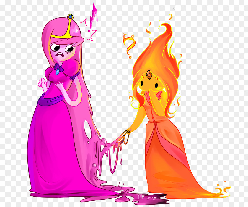 Finn The Human Princess Bubblegum Marceline Vampire Queen Flame Jake Dog PNG