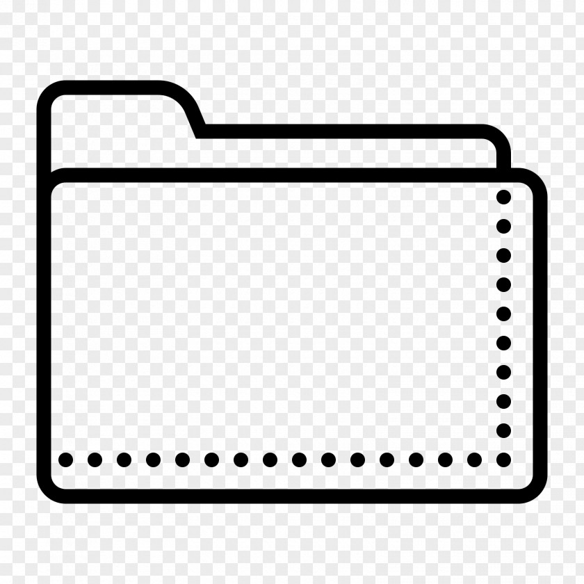 Folders Black & White Directory PNG