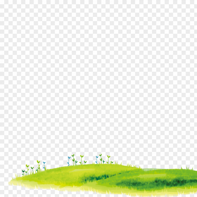 Green Show Cute Grass Lawn Cartoon PNG