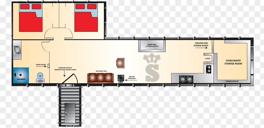 House Floor Plan Bunker Room Storm Cellar PNG