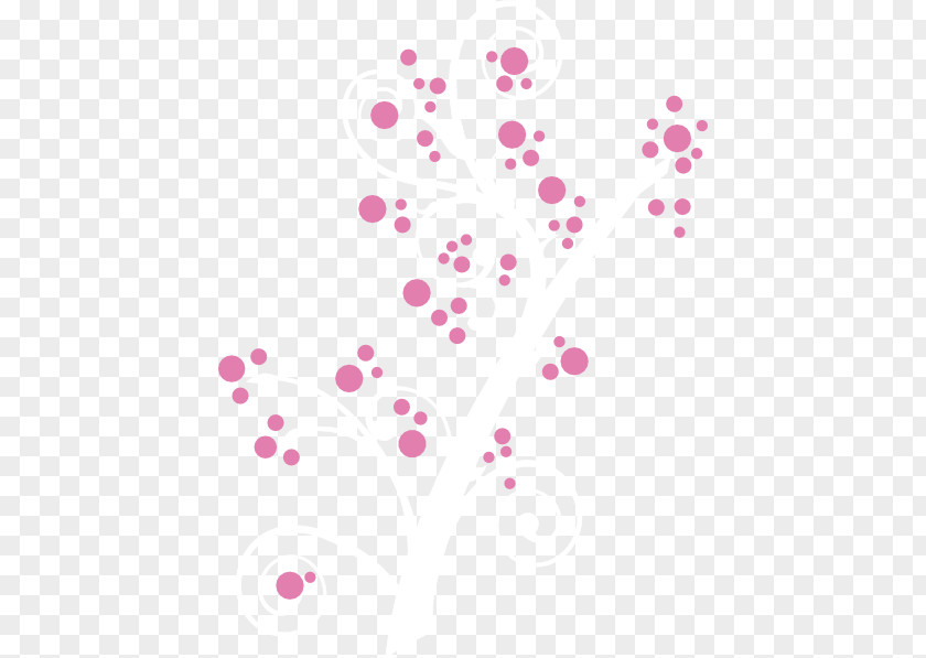 Pink Branch Flower Clip Art PNG