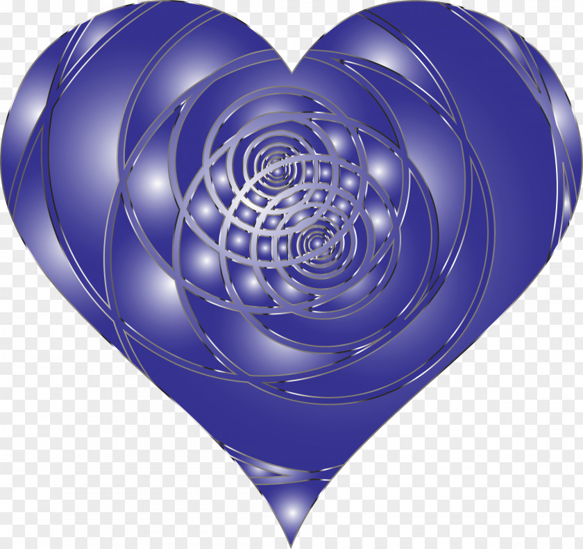 Spiral Heart Violet PNG