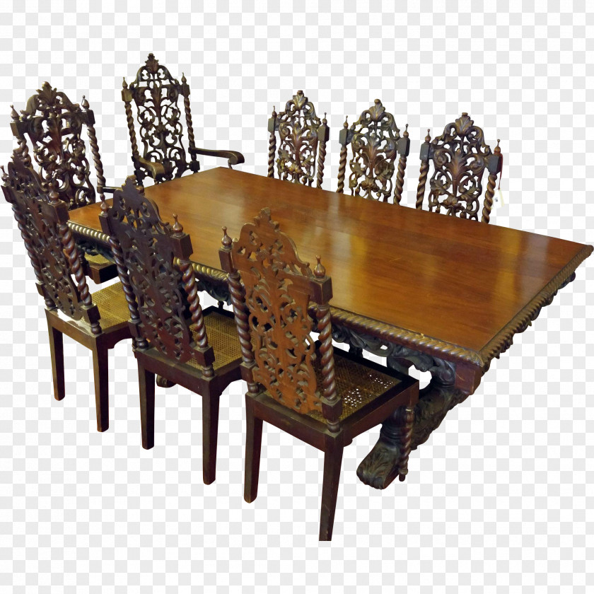 Barley Table Furniture Dining Room Jacobean Architecture Chair PNG