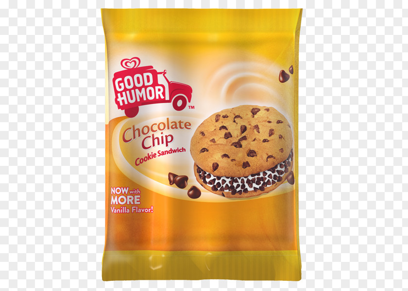Ice Cream Chocolate Chip Cookie Sandwich Dessert Bar Good Humor PNG