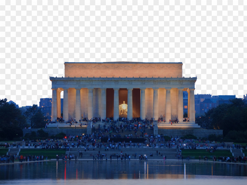 Lincoln Memorial At Night Washington Monument Thomas Jefferson United States Capitol Abraham PNG