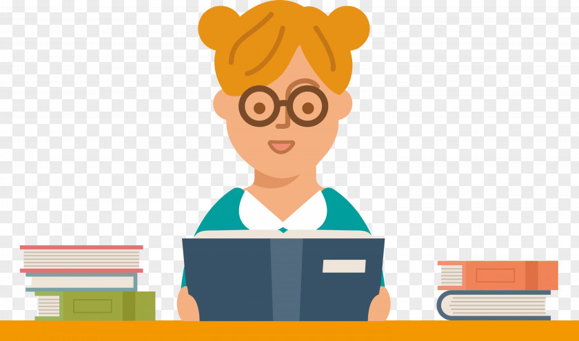 Teacher Reading Book PNG