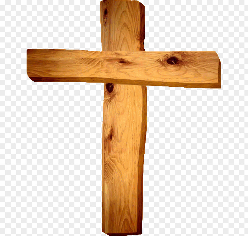 Wooden Grain Christian Cross Clip Art PNG
