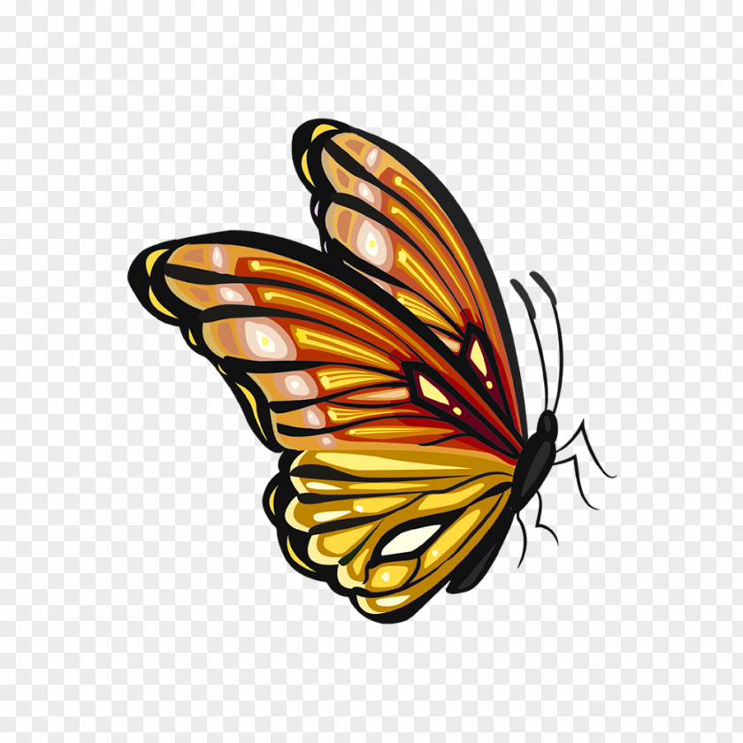 Bikr Design Element Monarch Butterfly Pieridae Insect Image PNG