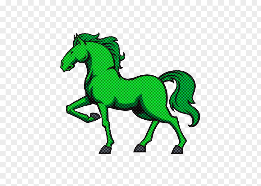 Green Horse Animal Figure Mane Mare PNG