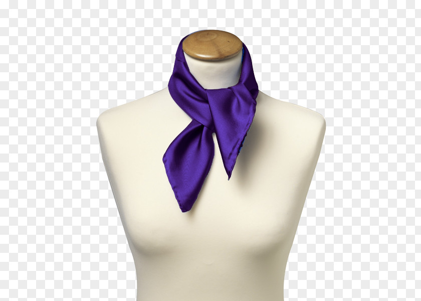 Purple Silk Scarf Necktie Foulard Shawl PNG