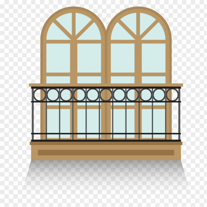 Vector Outdoor Balcony Guardrail Euclidean PNG