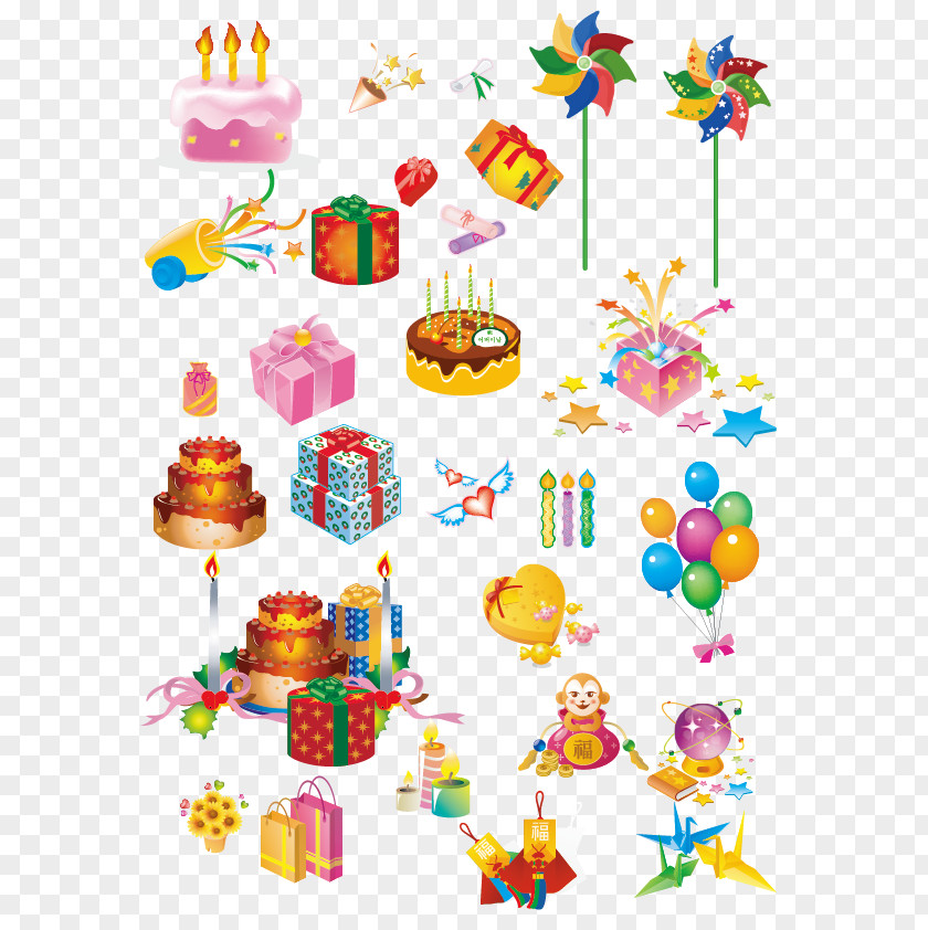 Birthday Present Cake Gift Clip Art PNG