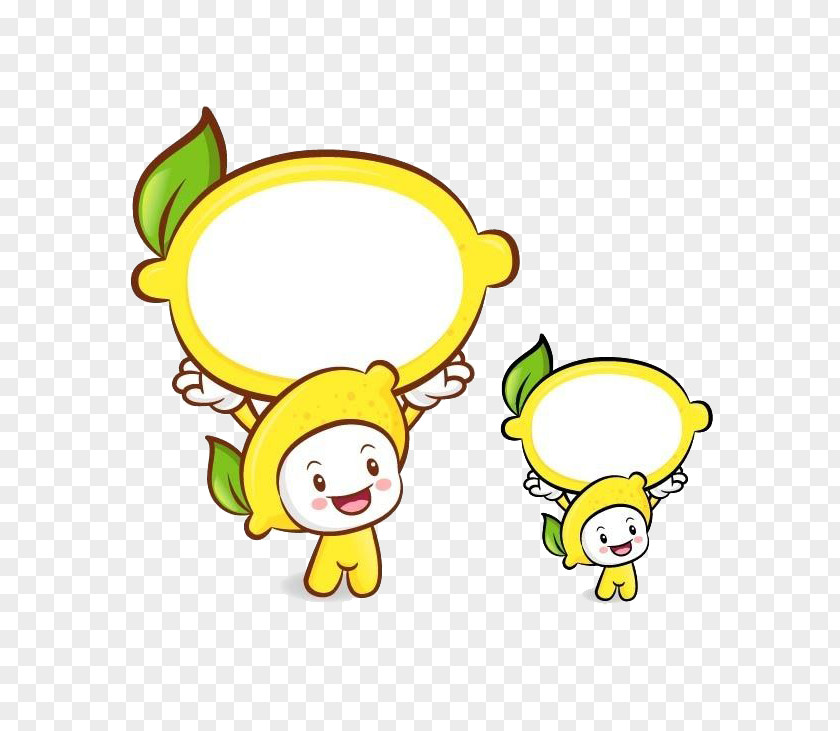 Cute Cartoon Lemon Auglis PNG