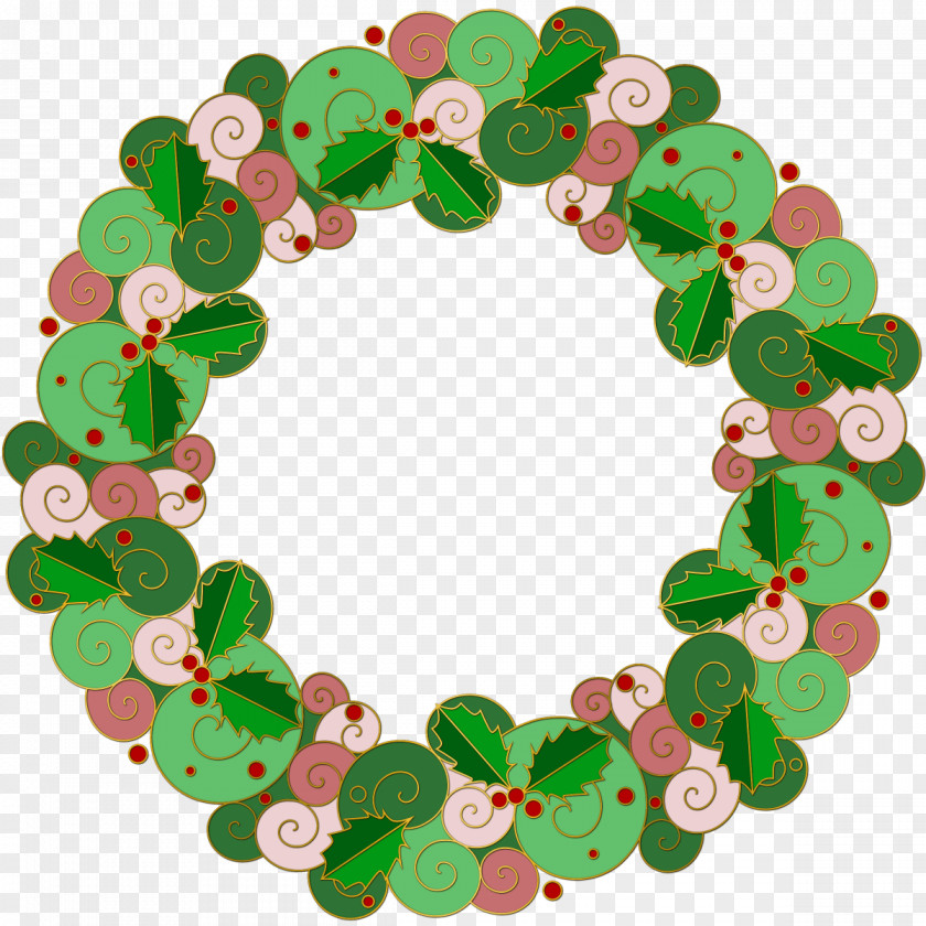 Garland Wreath Christmas Decoration Clip Art PNG