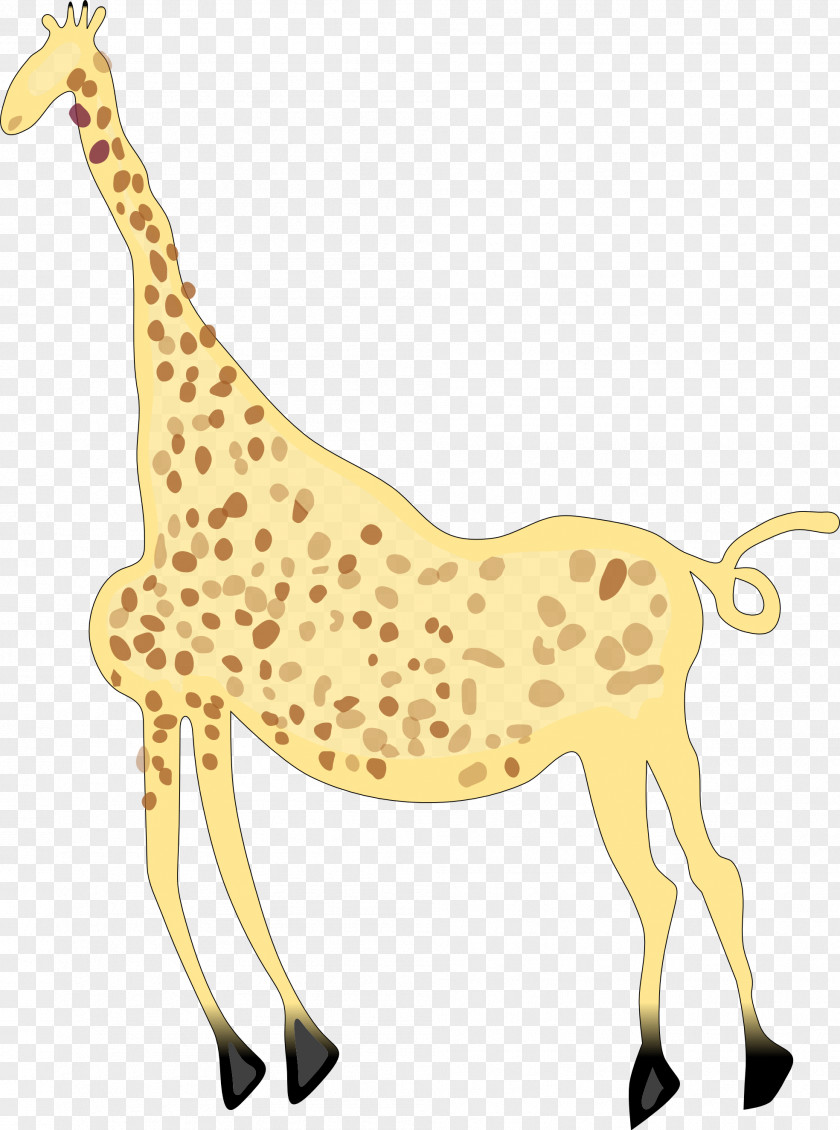 Giraffe Tadrart Acacus Northern Rock Art Clip PNG