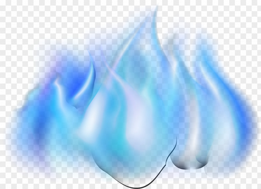 Blue Simple Flame Effect Element Gratis PNG