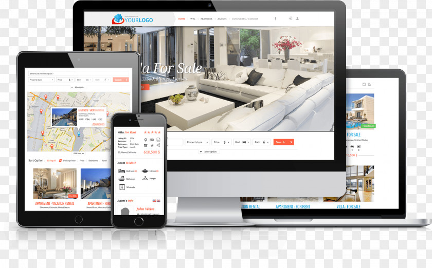 Home Rent Website Web Development Responsive Design Real Estate Internet Data Exchange PNG