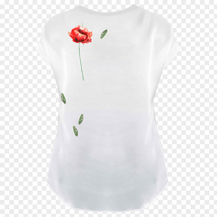 Red Poppies T-shirt Shoulder Sleeve Blouse Vase PNG