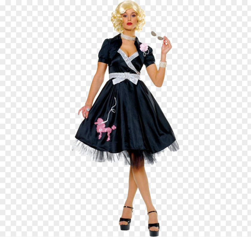 1950s Sock Hop Batman Halloween Costume Tutu Dress PNG