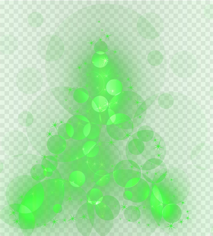 Green Fantasy Decorative Light Effect Material PNG