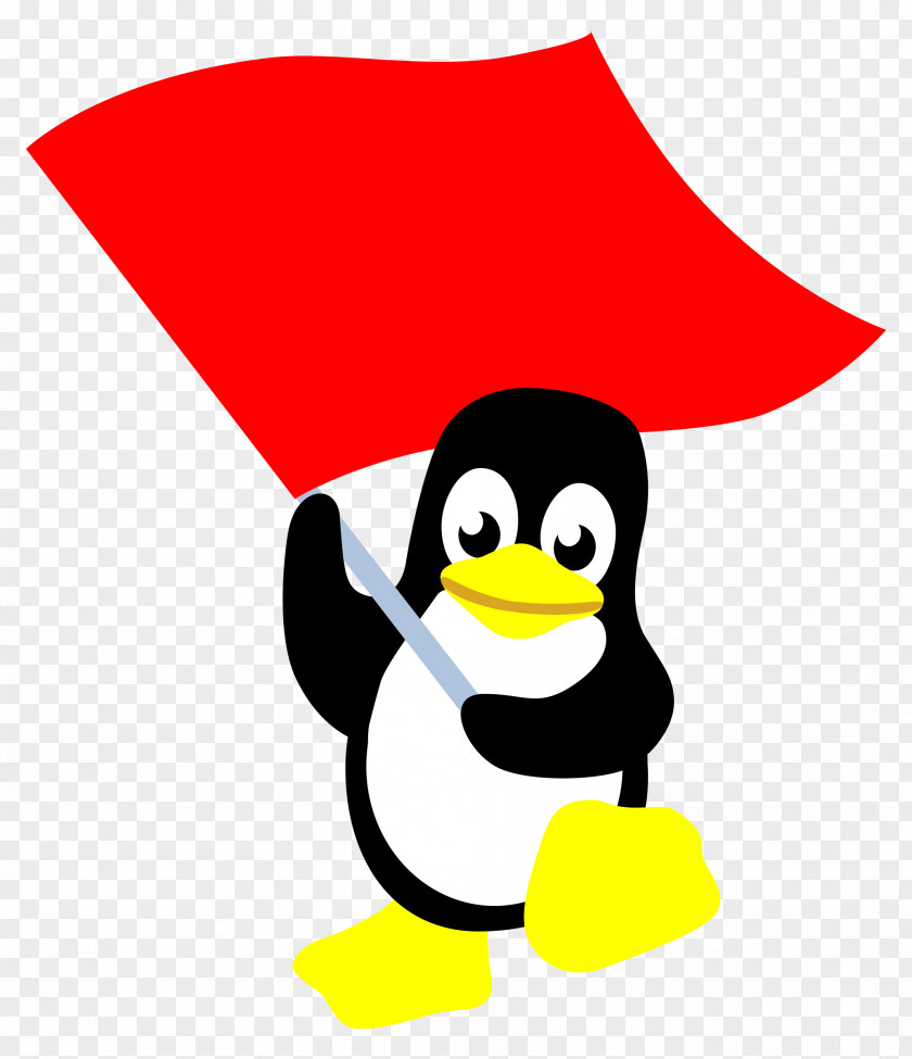 Linux Tux Racer Red Flag Computer Software PNG