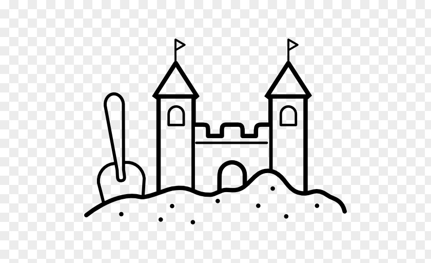 Sand Castle Drawing Line Art Cartoon Clip PNG