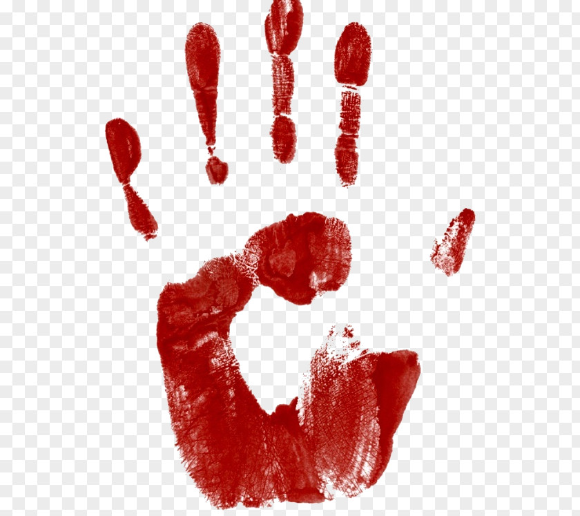 Blood Fingerprints Hand Clip Art PNG