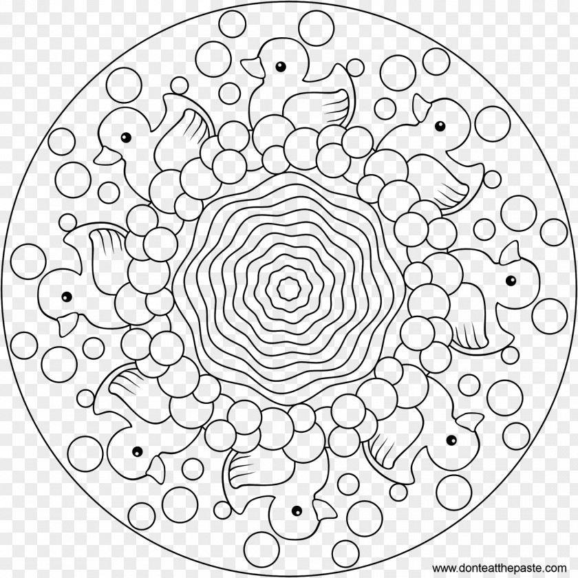 Duck Rubber Mandala Coloring Book Drawing PNG